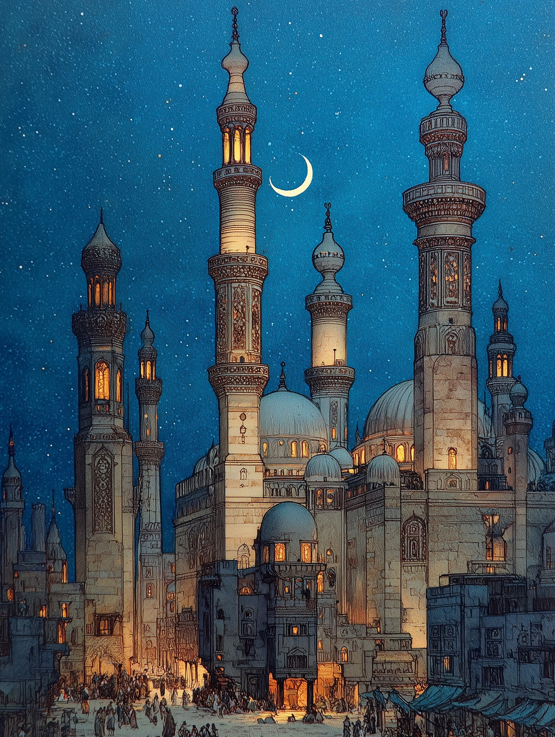Blue Evening in the Bazaar