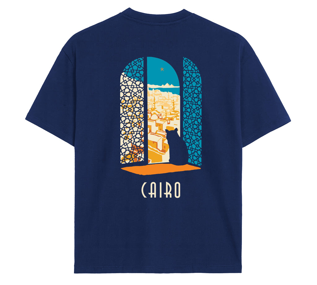 Cat Overlooking Cairo Oversized T-Shirt